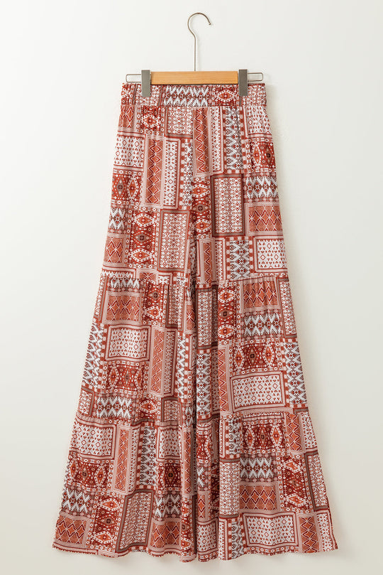 Palazzo-Hose Mit Boho-Aztekenmuster