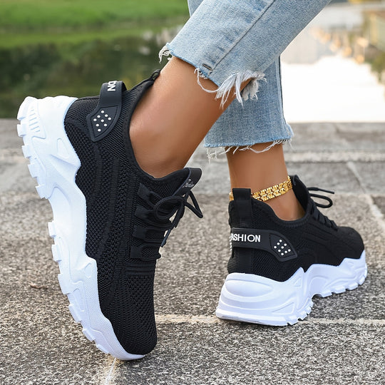 Heidi-Mode | Bequeme Atmungsaktive Knit Sneakers für Damen