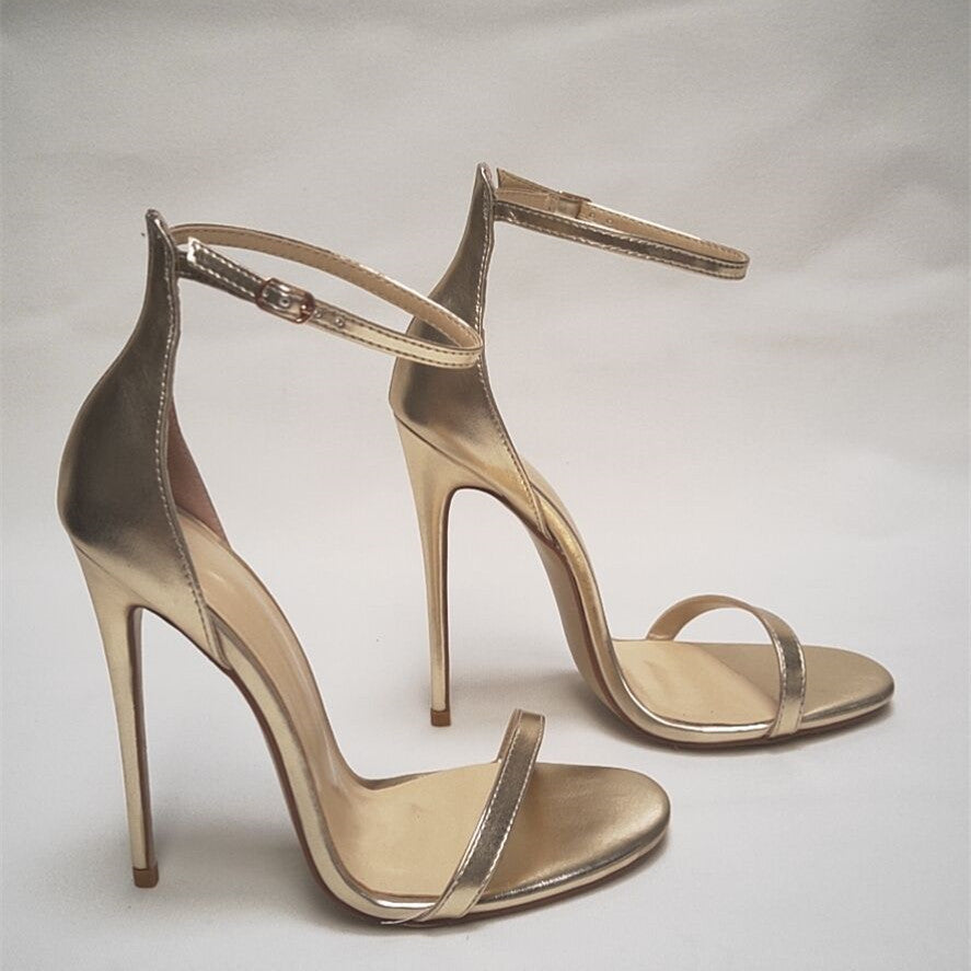 Heidi-Mode | Fischmundschnalle Stiletto Absatz Hohe Absatzsandalen