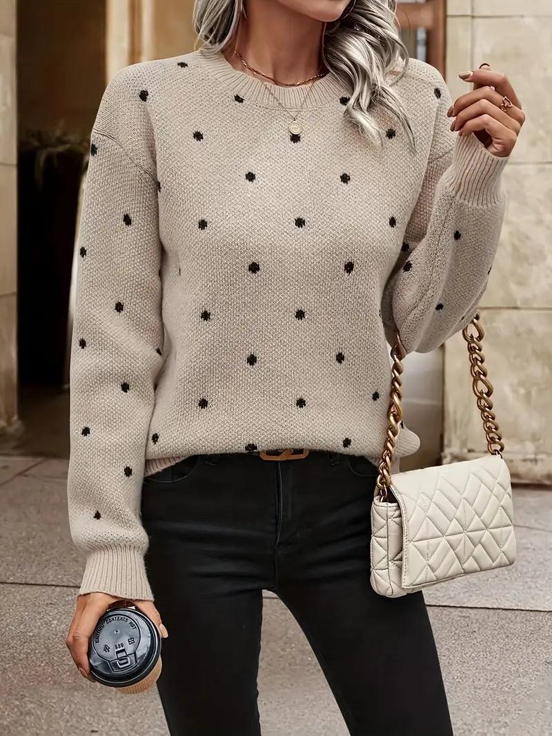 HeidiMode – pullover mit polka-dot-muster