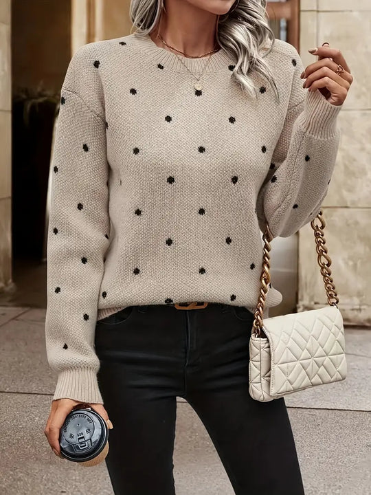 Heidi-Mode | Pullover mit Polka-Dot-Muster