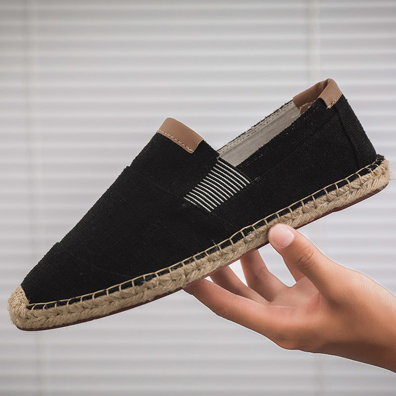 Heidi-Mode | Boss Stilvolle Handgemachte Leinwandstrohschuhe Sommer-Chic