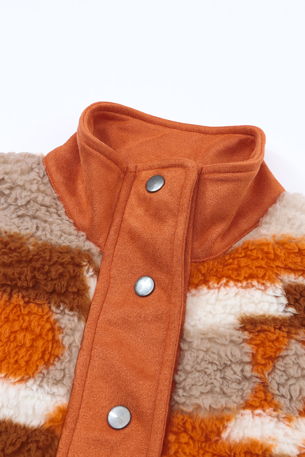 Gesteppte Azteken-Pelzjacke Mit Aufgesetzten Taschen