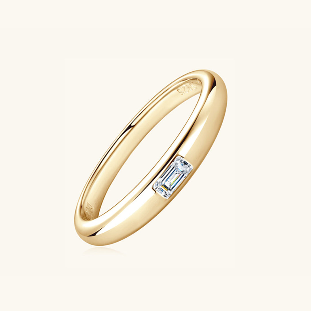 Heidi-Mode | 925 Sterling Silber Eingelassener Moissanite Ring