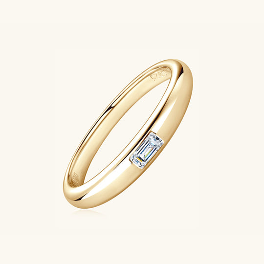 Heidi-Mode | 925 Sterling Silber Eingelassener Moissanite Ring