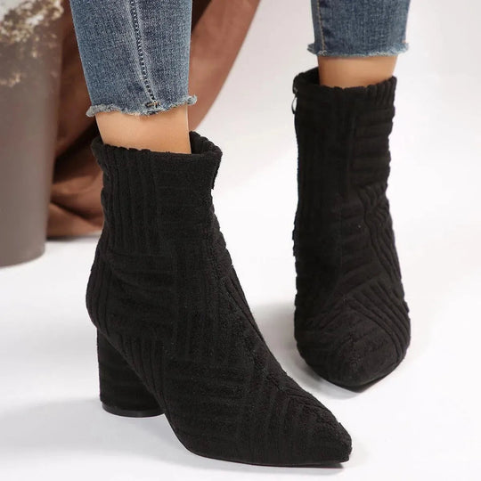 Heidi-Mode | Spike boots with zipper