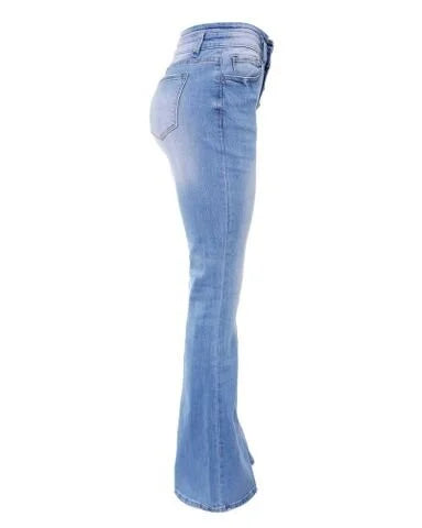 Heidi-Mode | Bootcut-Jeans mit hoher Taille