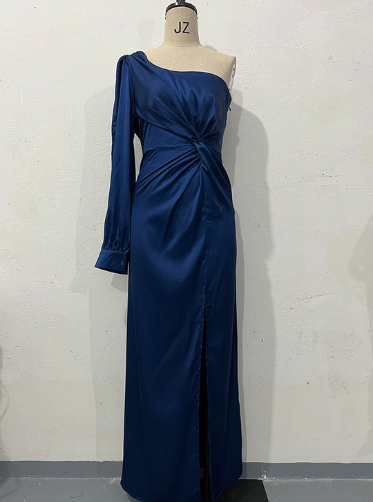 Heidi-Mode | Einseitig, Geteiltes Kleid mit Langen Ärmeln für Damen