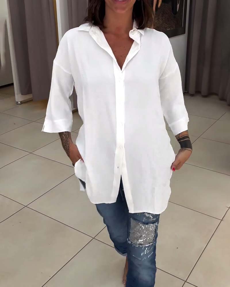 Heidi-Mode | Weiße Bluse Im Oversized Schnitt