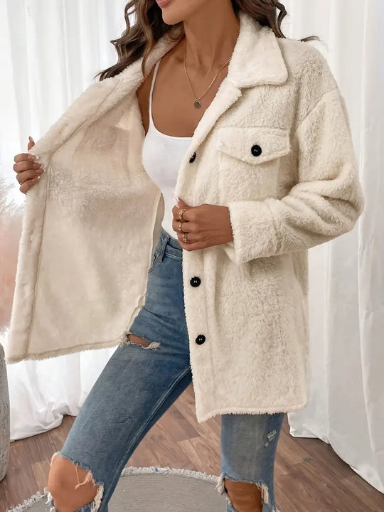 Heidi-Mode | Wärme Weiches Nest Korallenvlies Jacke