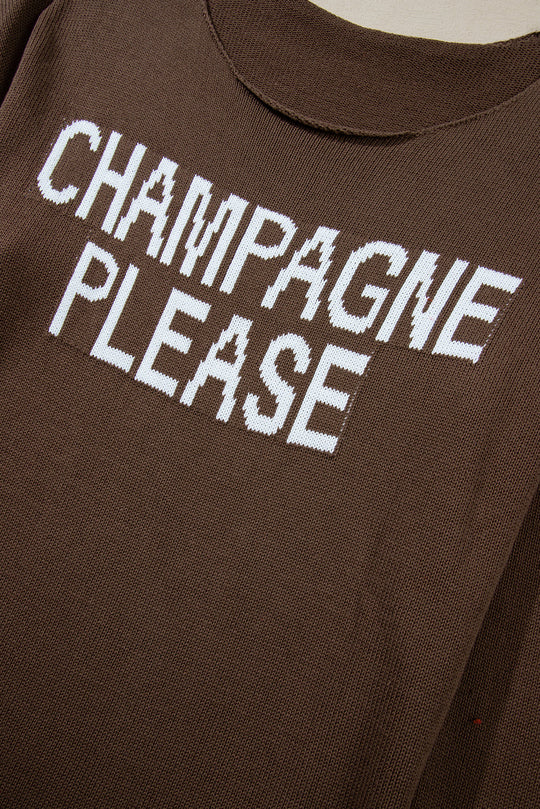 Champagne Please Grafik Pullover