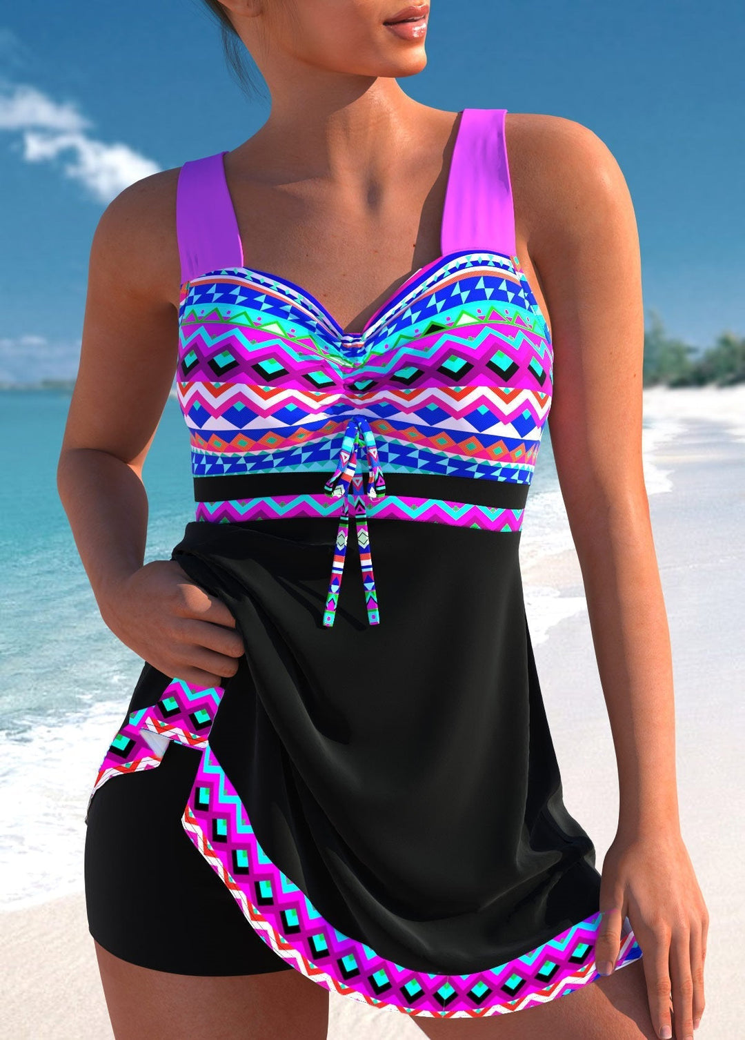 Heidi-Mode | Tankini Farbenfroher Tankini für Urlaub