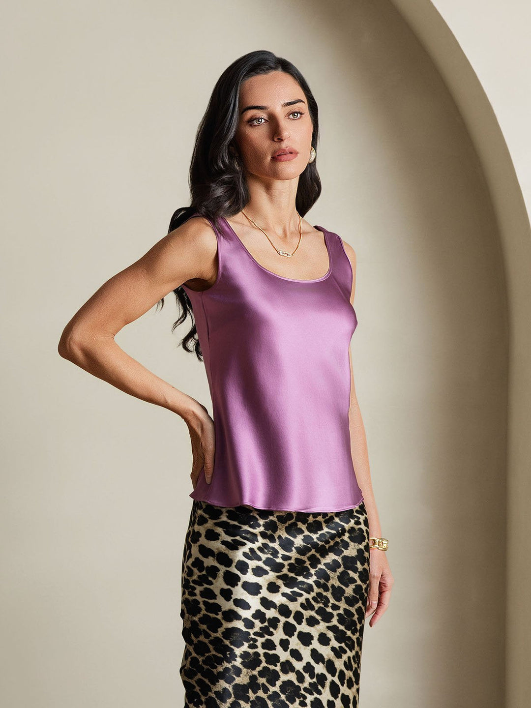 Heidi-Mode | Seide U-Ausschnitt Trägershirt