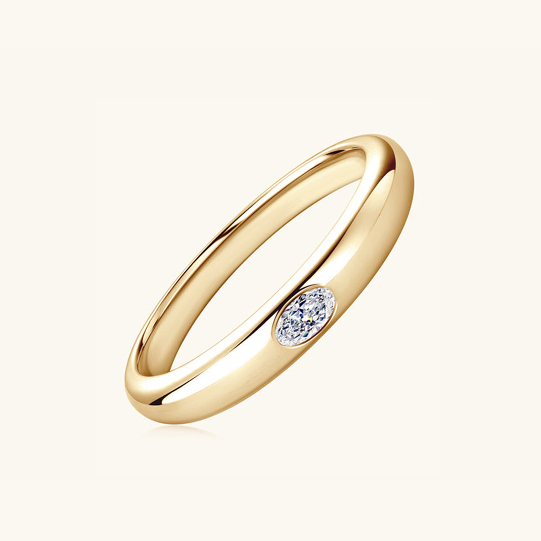 Heidi-Mode | 925 Sterling Silber Eingelassener Moissanite Ring