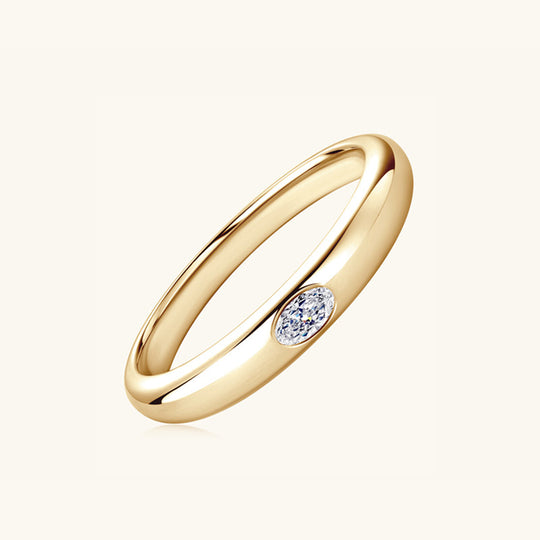Heidi-Mode | 925 Sterling Silber Eingelassener Moissanite Ring