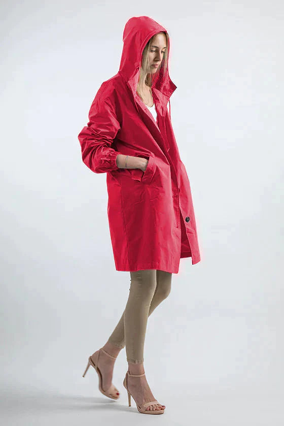 Heidi-Mode | Wasserdichte Atmungsaktive Regenjacke mit Kapuze für Frauen