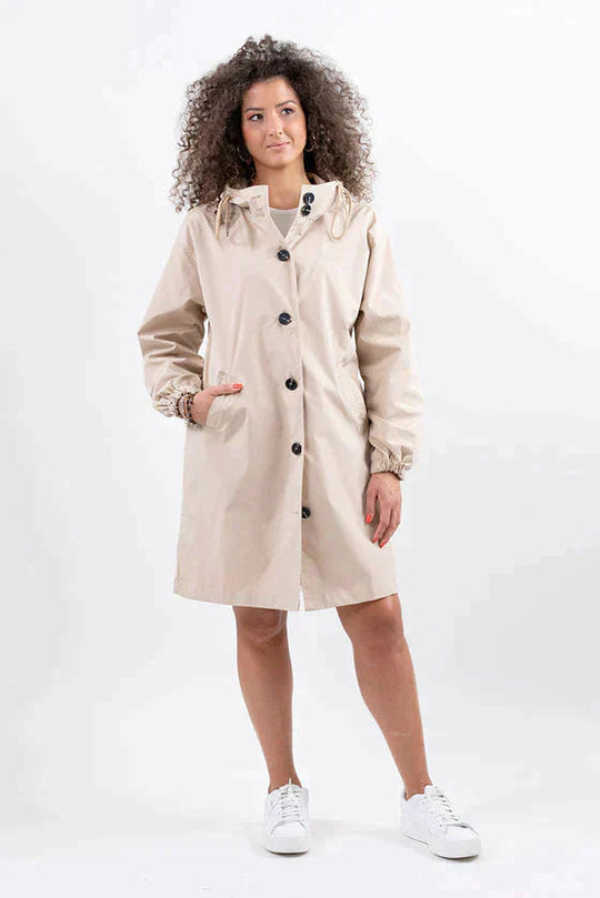 Heidi-Mode | Wasserdichte Atmungsaktive Regenjacke mit Kapuze für Frauen