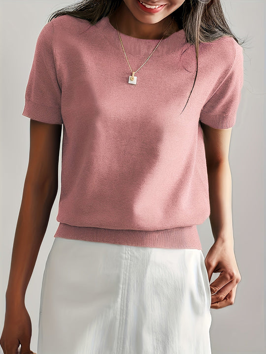 Heidi-Mode | Lässiger Pullover mit Kurzen Ärmeln für Frühling und Sommer