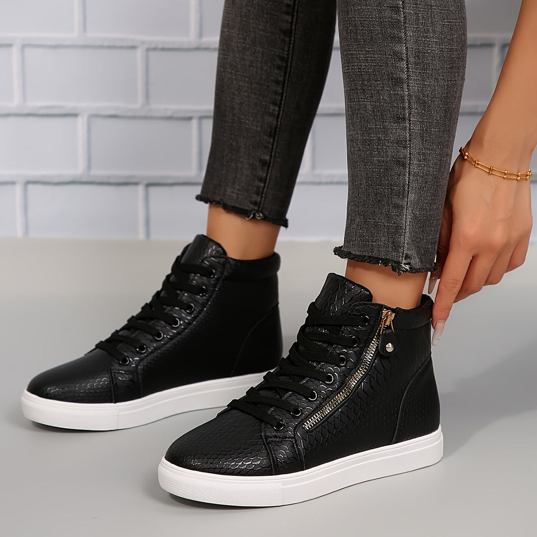 Heidi-Mode | Einfache Lässige Sneakers mit Reißverschluss