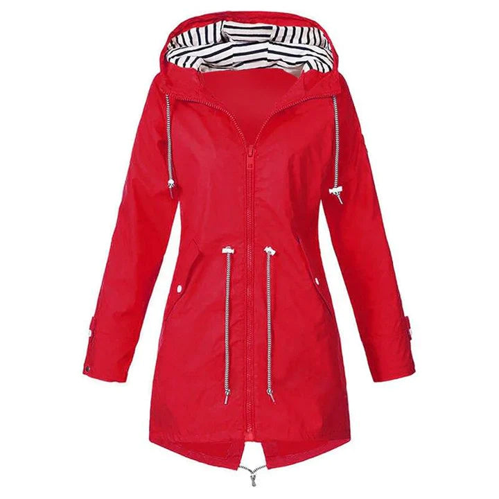 Heidi-Mode | Stilvolle Wasserdichte Outdoor Regenjacke mit Kapuze für Frauen