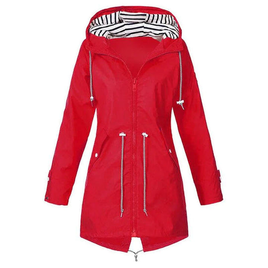Heidi-Mode | Stilvolle Wasserdichte Outdoor Regenjacke mit Kapuze für Frauen