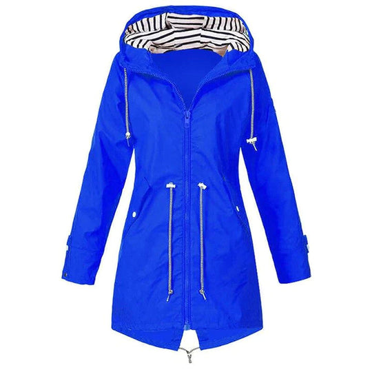 Heidi-Mode | Stilvolle Wasserdichte Outdoor Regenjacke mit Kapuze für Frauen