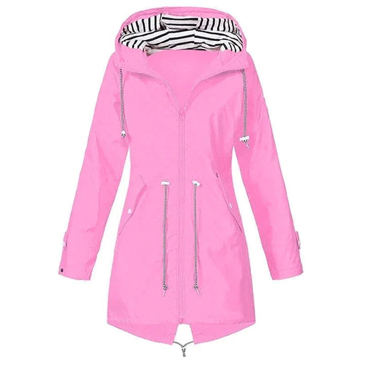 Heidi-Mode | Stilvolle Wasserdichte Outdoor Regenjacke mit Kapuze für Frauen