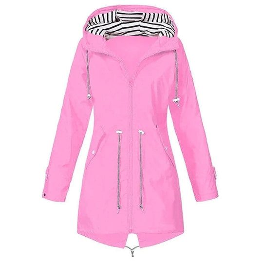 Heidi-Mode | Stilvolle Wasserdichte Outdoor Regenjacke mit Kapuze für Frauen