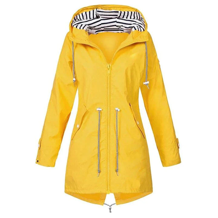 Heidi-Mode | Stilvolle Wasserdichte Outdoor Regenjacke mit Kapuze für Frauen