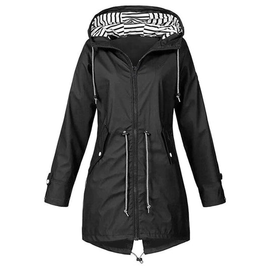 Heidi-Mode | Stilvolle Wasserdichte Outdoor Regenjacke mit Kapuze für Frauen