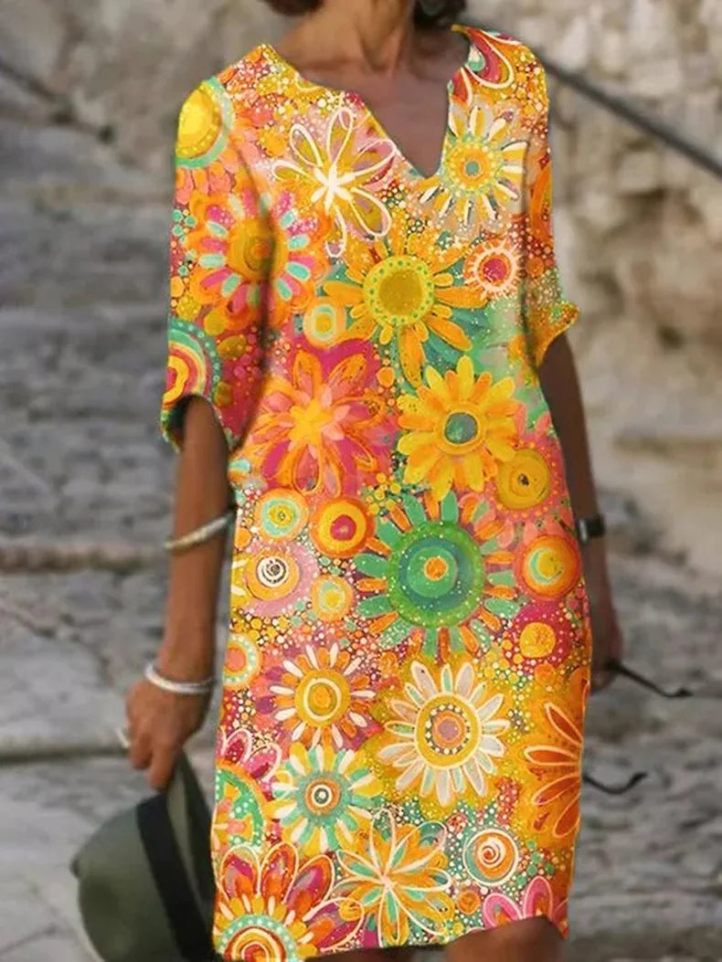 Sonniges Blumenkleid