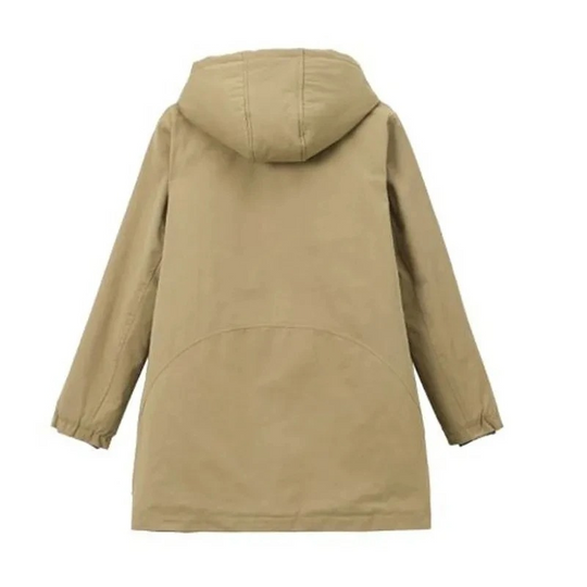 Heidi-Mode | Wattierte Jacke Damen, Leichtes Modell mit Kapuze, Reißverschluss und Taschen