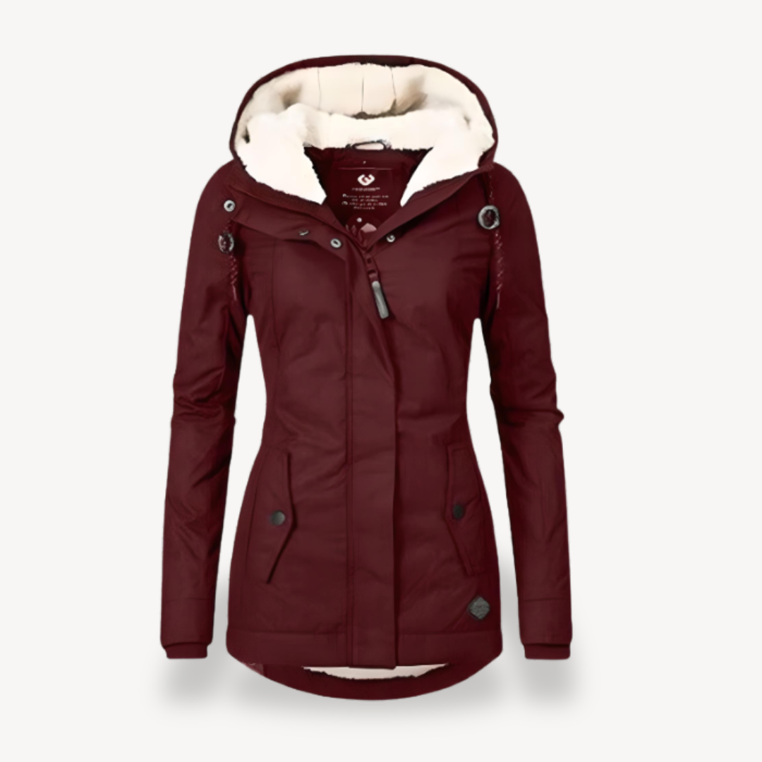 Heidi-Mode | Damen Wasserdichte Winterjacke mit Kapuze