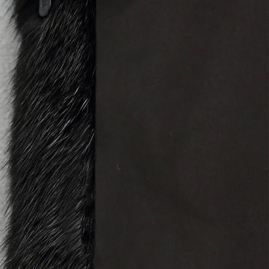 Heidi-Mode | Damen Schwarzer Kunstfell Kapuzen Wintermantel mit Langen Ärmeln