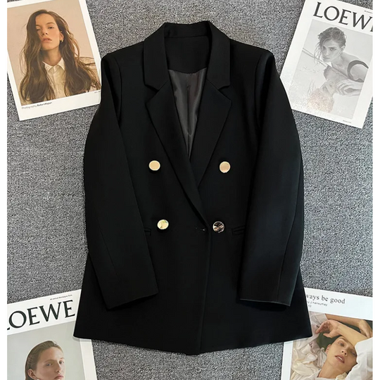 Lange Damen Blazer Mit Knopfverschluss