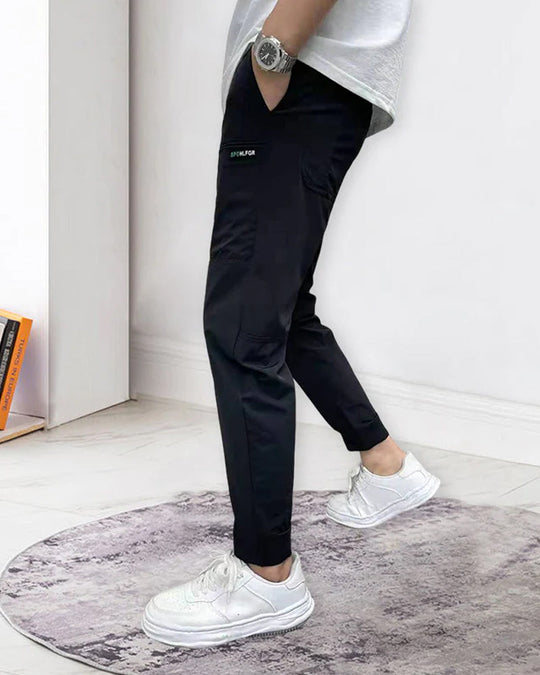 Heidi-Mode | Herren High Stretch Skinny Cargo-Hose mit mehreren Taschen