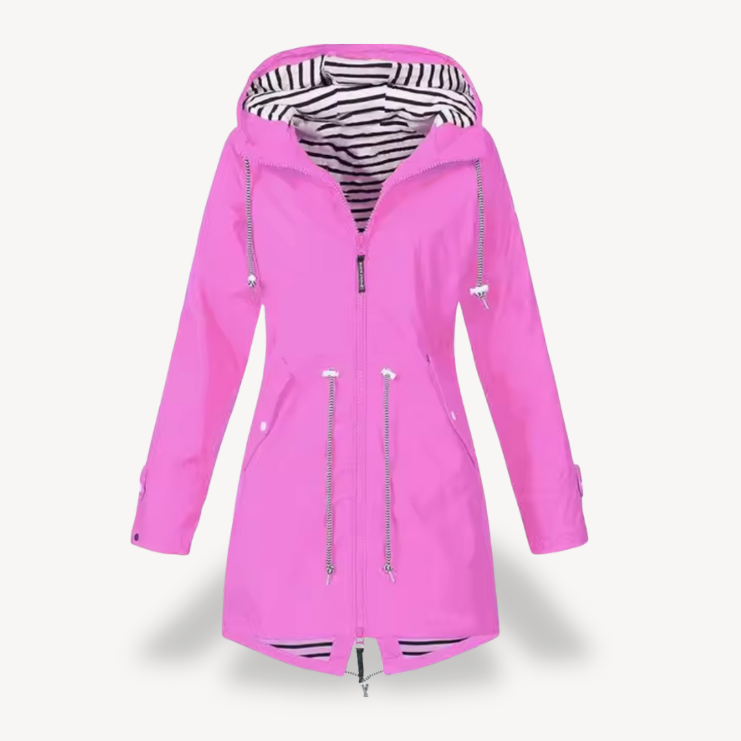 Heidi-Mode | Damen Wasserdichte Kapuzenregenjacke