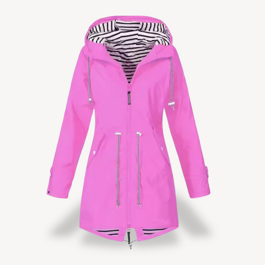 Heidi-Mode | Damen Wasserdichte Kapuzenregenjacke