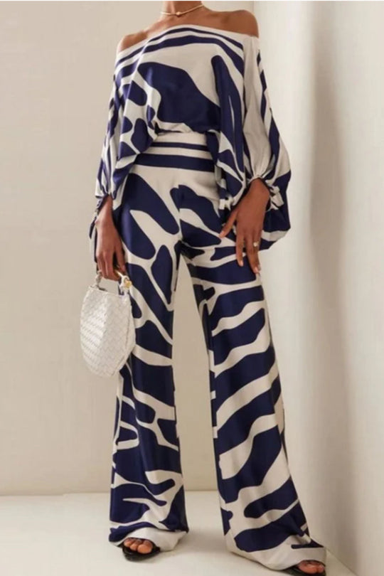 Heidi-Mode | Stilvolles Off-Shoulder Jumpsuit Mit Print