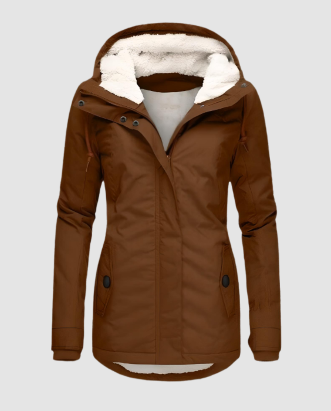 Lange Gefütterte Winterjacke Damen | Heidi-Mode