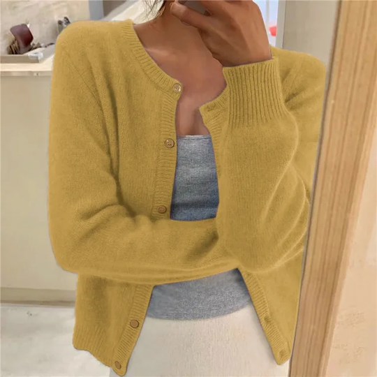 Heidi-Mode | Unifarbener Sommer Strickjacke Damen