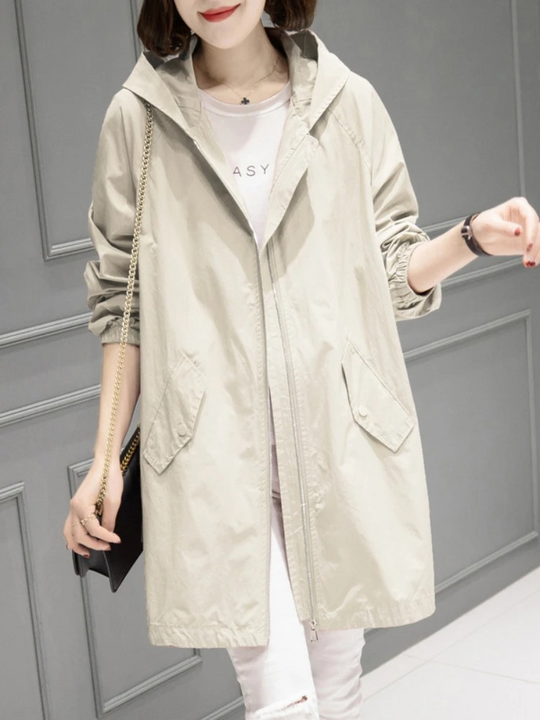 Trenchcoat Damenjacke Mit Kapuze