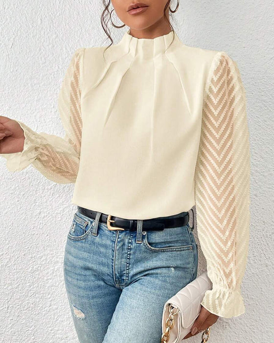 top met lange mouwen in coastal chic