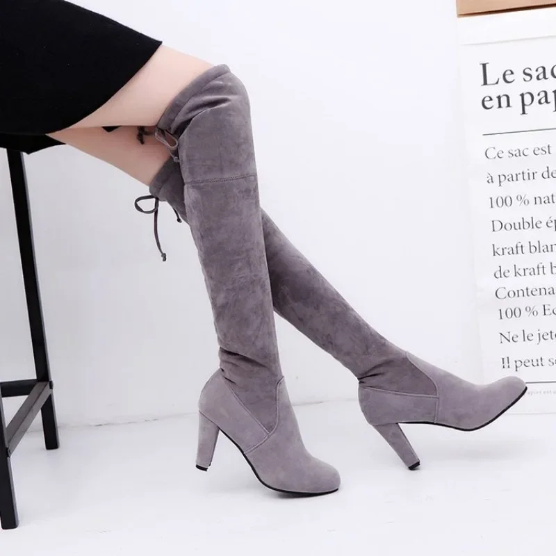 Heidi-Mode | Overknee Stiefel Damen Plattformschuhe, Bequeme Passform
