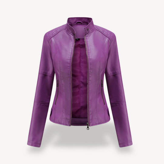 Heidi-Mode | Damen Kunstleder Bikerjacke