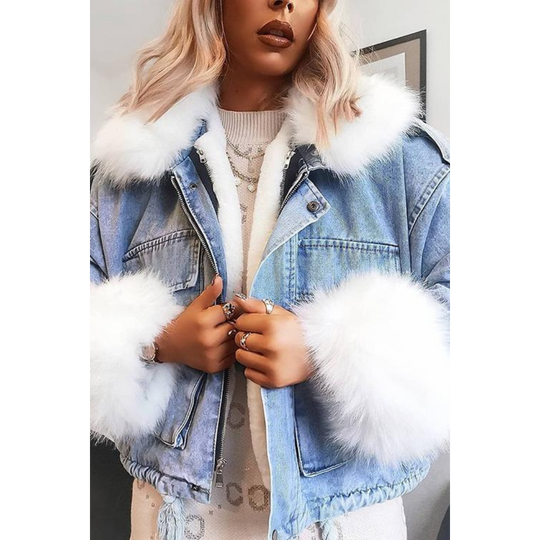 Heidi-Mode | Winterjacke aus Jeans für Frauen