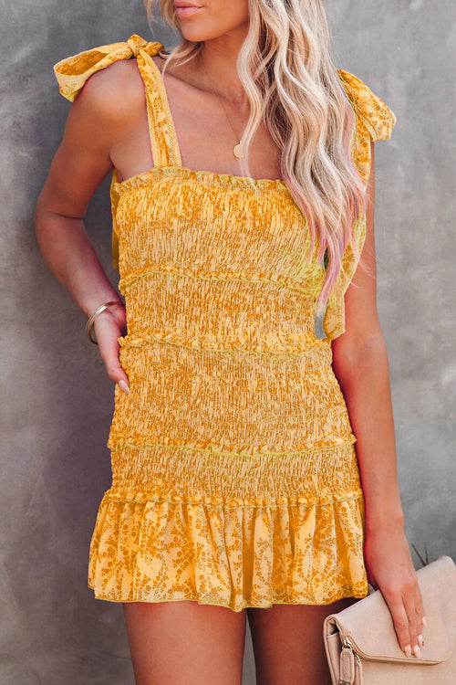 Heidi-Mode | Whatever It Takes Ärmelloses Smocket Mini Kleid