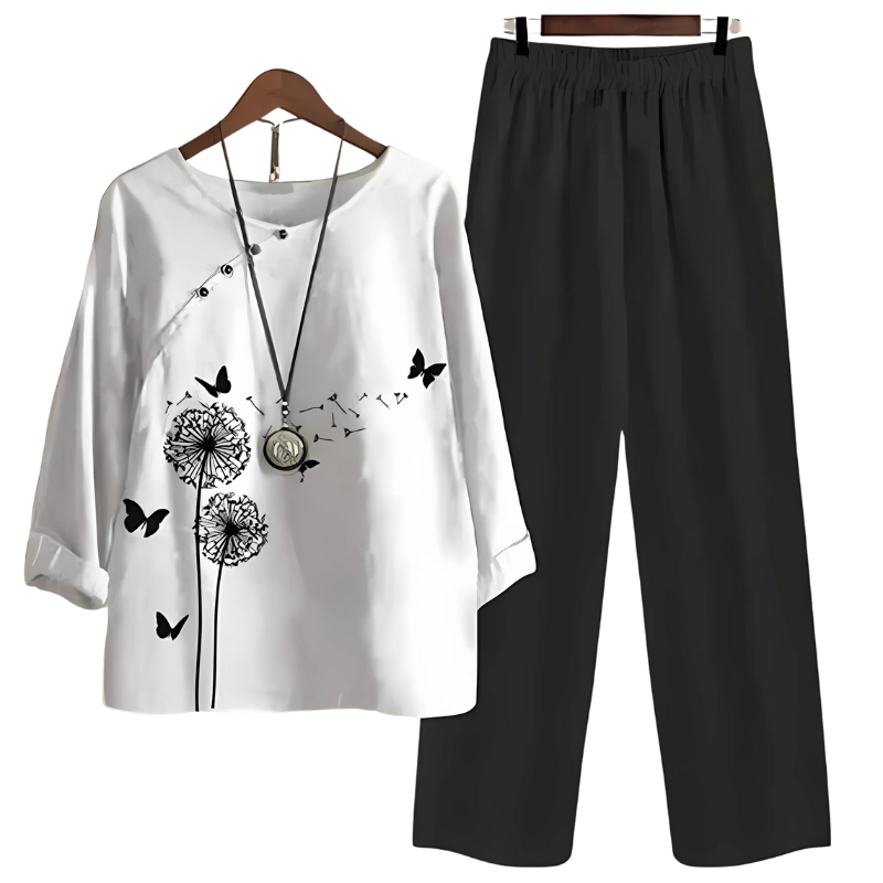 Heidi-Mode | Elegantes Dels Set für Frauen Leinen