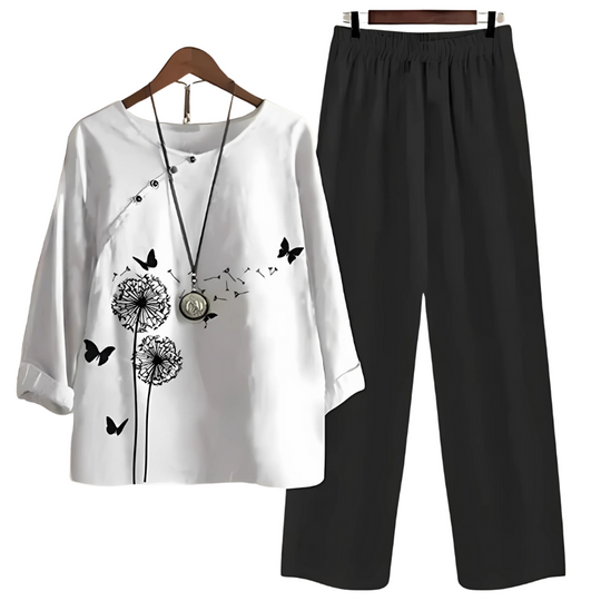 Heidi-Mode | Elegantes Dels Set für Frauen Leinen