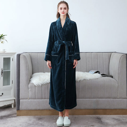 Heidi Mode | Wunderschöner Langer Flanell-Bademantel für Paare